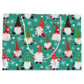 Kerstmis Gonk Patterned Groot Cadeauzakje (Achterkant)