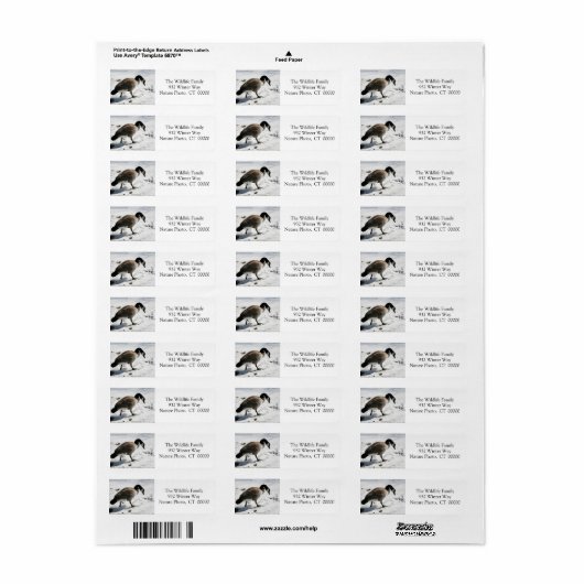 Kerstmis Goose Holiday Return Address Stickers (Full Sheet)