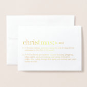 Kerstmis, goud folie kaarten (Voorkant met envelop)