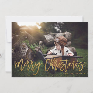 Kerstmis Goud Glitter Script Foto
