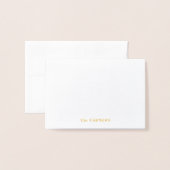 Kerstmis Goud JOY Gestileerde Poinsettia Monogram Folie Kaarten (Voorkant met envelop)