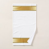 Kerstmis Goud Metallic en Wit Bad Handdoek (Handdoek)