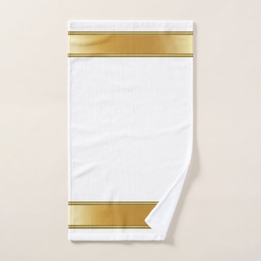 Kerstmis Goud Metallic en Wit Bad Handdoek (Handdoek)