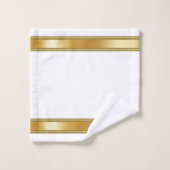 Kerstmis Goud Metallic en Wit Bad Handdoek (Wasdoekje)
