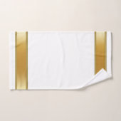 Kerstmis Goud Metallic en Wit Bad Handdoek (Handdoek)