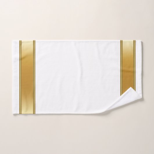 Kerstmis Goud Metallic en Wit Bad Handdoek (Handdoek)