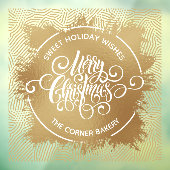 Kerstmis Goud Nep Folie Raamsticker (Vel 3)