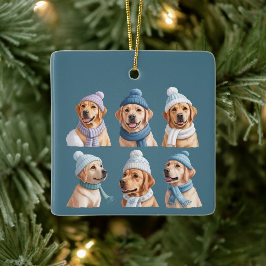 Kerstmis Goud Retriever Hond Liefhebber Honden Eig Keramisch Ornament (Boom)