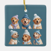 Kerstmis Goud Retriever Hond Liefhebber Honden Eig Keramisch Ornament (Voorkant)