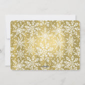 Kerstmis | Goud | Snowflakes en sterren | Fotokaar Feestdagenkaart (Achterkant)