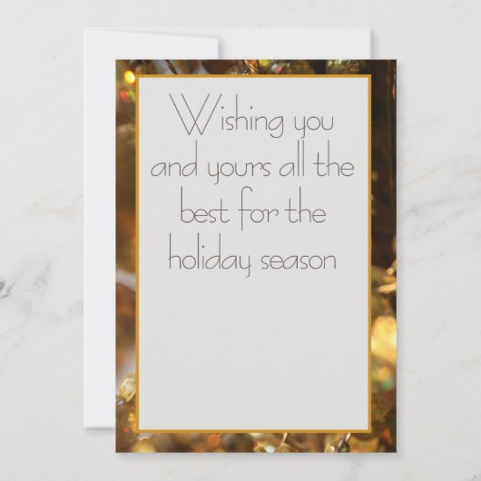 Kerstmis Goud Sparkle Modern Script Kaart (Achterkant)