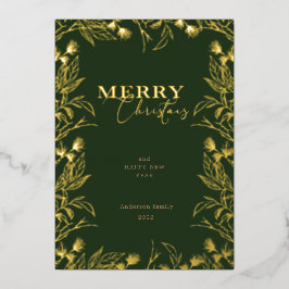 Kerstmis gouden kalligrafie foto Folie uitnodiging