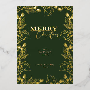 Kerstmis gouden kalligrafie foto Folie uitnodiging