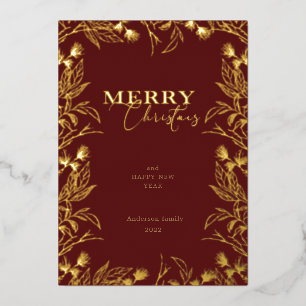 Kerstmis gouden kalligrafie foto folie uitnodiging