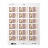 Kerstmis, Gouden Kerstboom, Roze Goud Etiket (Full Sheet)