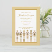 KERSTMIS GOUDEN NOTENKRAKER UITNODIGING (Staand voorkant)