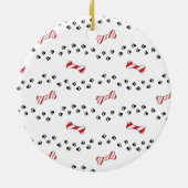 Kerstmis Gouden Retriever Hond Aangepaste Huisdier Keramisch Ornament (Achterkant)