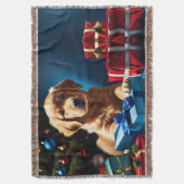 KERSTMIS GOUDEN RETRIEVER PUPPY DEKEN (Voorkant Verticaal)