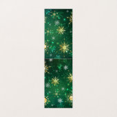 Kerstmis Gouden Sneeuwvlokken op Groene Achtergron Kaart (Buitenkant ongevouwen)
