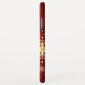 Kerstmis Gouden Sneeuwvlokken op Rode Achtergrond Case-Mate iPhone Case (Achterkant/rechts)