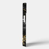 Kerstmis Gouden Sneeuwvlokken op Zwarte Achtergron Case-Mate iPhone Case (Achterkant / Rechts)