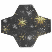 Kerstmis Gouden Sneeuwvlokken op Zwarte Achtergron Voetbal (Enkel)