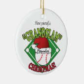 Kerstmis Grand Slam Baseball Keramisch Ornament (Rechts)