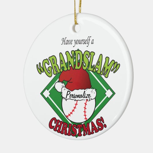 Kerstmis Grand Slam Baseball Keramisch Ornament (Links)