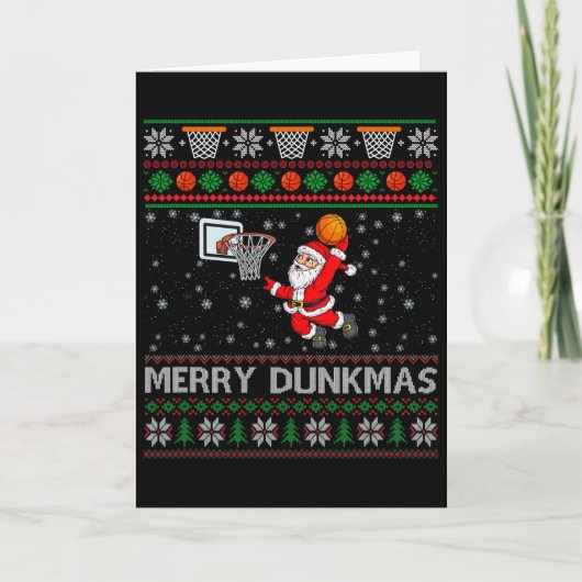 Kerstmis grap Merry Dunkmas  Kaart (Voorkant)