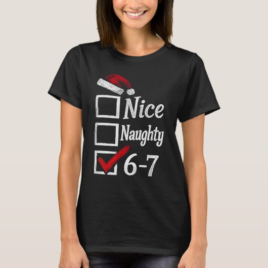 Kerstmis Grappig 67 Nummer T-shirt (Voorkant)