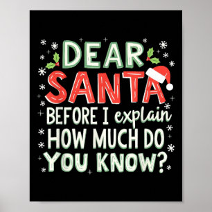 Kerstmis Grappig Beste Kerstman Voordat Ik Uitleg Poster