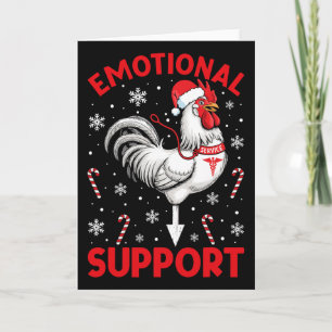 Kerstmis Grappig Emotionele Steun Vies Humor Chic Kaart