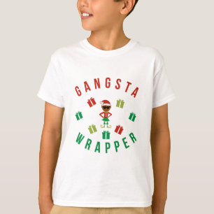 Kerstmis. Grappig Gezegde. Nerd. Gangsta Wrapper T-shirt