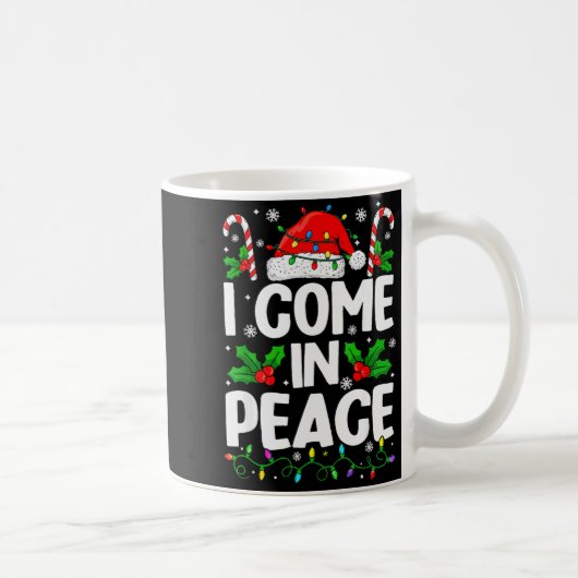 Kerstmis Grappig Ik Kom In Vrede Koppel Matching M Koffiemok (Rechts)