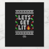 Kerstmis Grappig - Laten we het vuur aanmaken  Wijn Etiket (Enkel label)