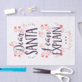 Kerstmis grappig lieve kerstman kan ik uitleggen tissuepapier (Craft)