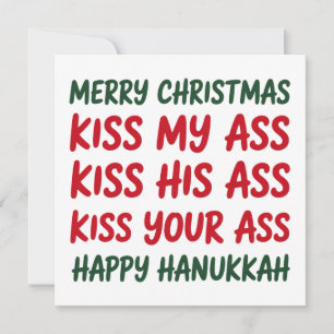 Kerstmis Grappig Prettig Kerstmis Sarcastisch Onbe Feestdagenkaart