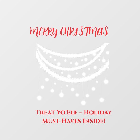 Kerstmis grappig raamsticker (Vel)