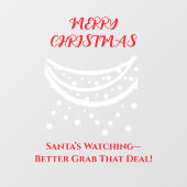 Kerstmis grappig raamsticker (Vel)