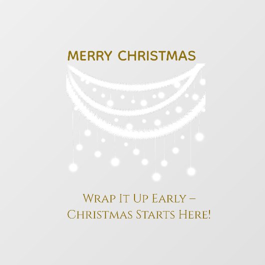 Kerstmis grappig raamsticker (Vel)