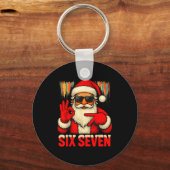 Kerstmis Grappig Zes Zeven 6 7 Meme Sinterklaas Ma Sleutelhanger (Voorkant)