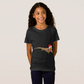 Kerstmis Grappige Bearded Dragon T-shirt (Voorkant volledig)