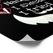 Kerstmis grappige checklist, leuk stout ik zweer h poster (Hoek)