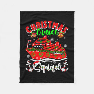 Kerstmis grappige cruise squad kleurrijke bloemige fleece deken