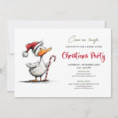 Kerstmis Grappige Excentrieke Gans Whimsische Fees Kaart (Voorkant)