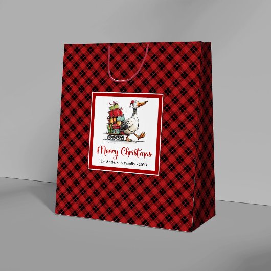 Kerstmis Grappige Gans Whimsical Minimal Cadeautas