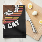 Kerstmis Grappige Kalkoen Nep Kat Retro  Theedoek (Quarter Fold)