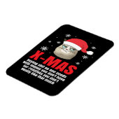 Kerstmis, grappige kerstkerstkerstkat, Humor Grinc Magneet (Linkerzijde)