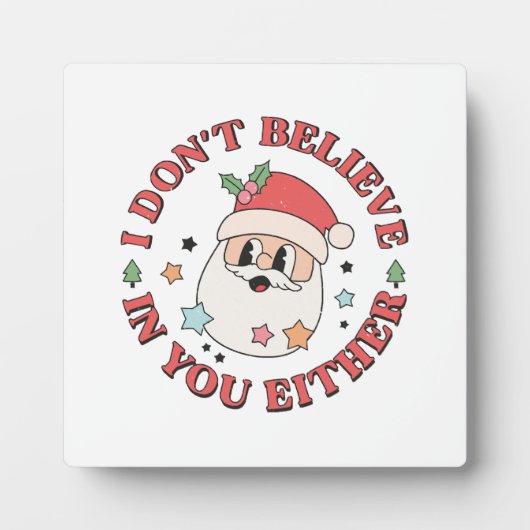 Kerstmis grappige kerstman fotoplaat (Voorkant)
