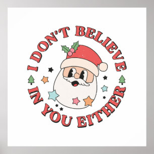 Kerstmis grappige kerstman poster